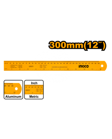 RIGHELLO 30CM IN ALLUMINIO