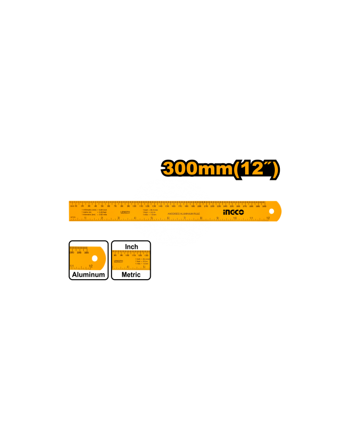 RIGHELLO 30CM IN ALLUMINIO