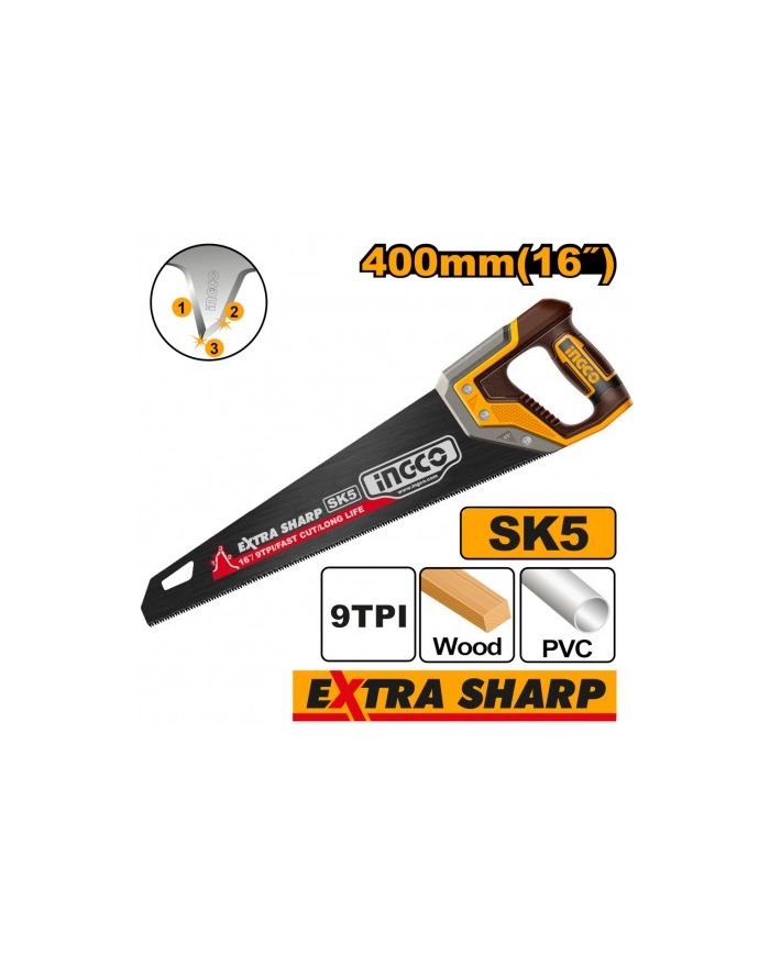 SEGACCIO A MANO 400MM PER LEGNO E PVC