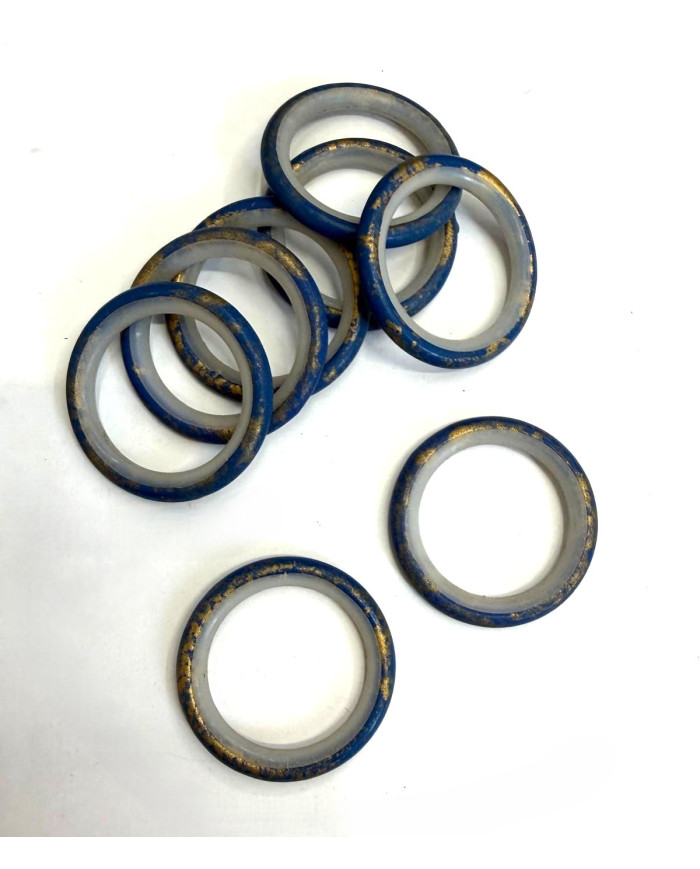 ANELLO  AZZURRO CON ANIMA IN NYLON