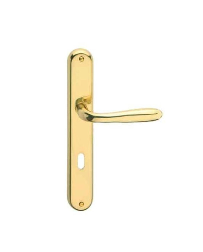 MANIGLIA AMALFI IN ZAMA SU PLACCA PATENT ORO