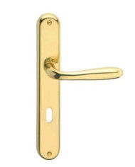 MANIGLIA AMALFI IN ZAMA SU PLACCA PATENT ORO