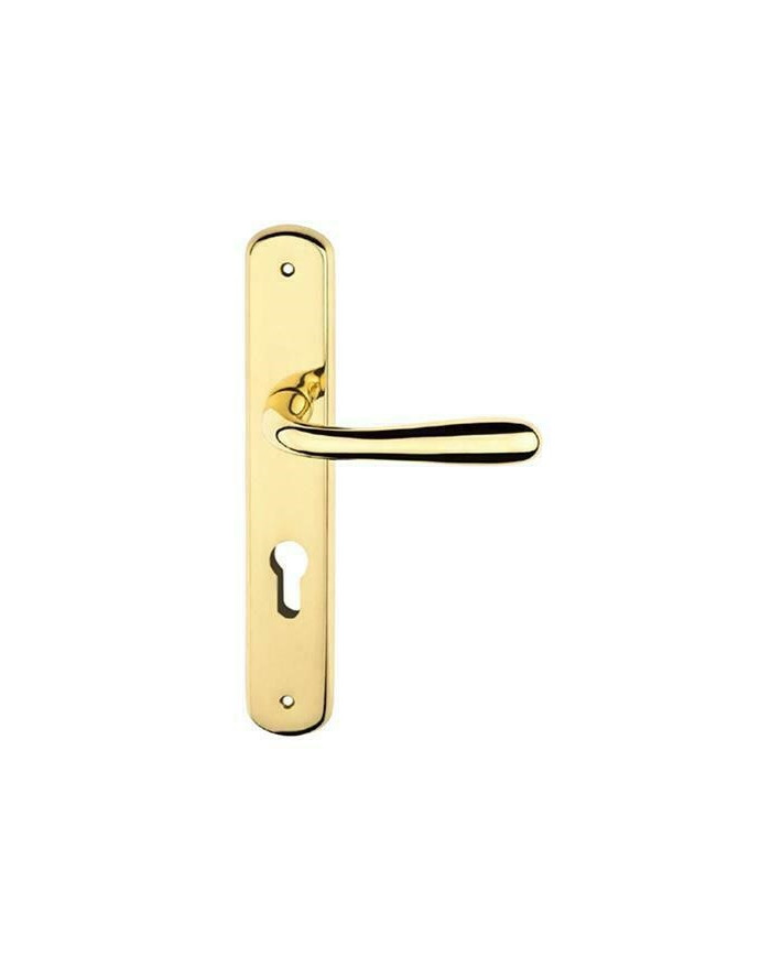 MANIGLIA AMALFI IN ZAMA SU PLACCA YALE ORO