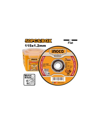 SET 50PZ DISCHI TAGLIO PER METALLO E INOX 115X1,2
