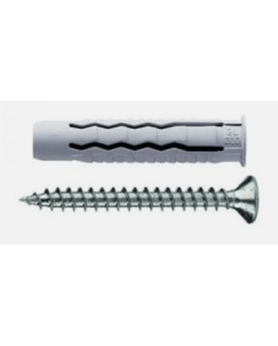 BARATTOLO DA 50 PZ TASSELLO F4 8 MM + VITE 5X45