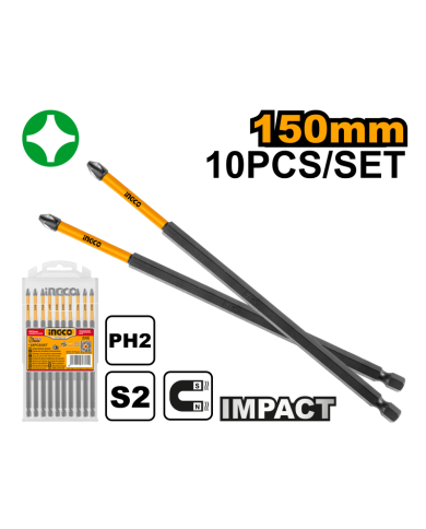 SET 10 CACCIAVITI BIT 150MM