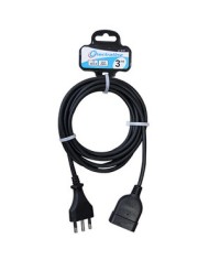 PROLUNGA 3M SEZ.3X1 16A BIPASSO NERO