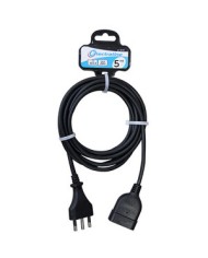 PROLUNGA 5M SEZ.3X1 16A BIPASSO NERO