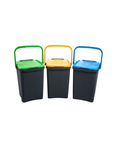 PATTUMIERA 50LT  ECOPLUS C/MANIGLIA  KIT 3PZ