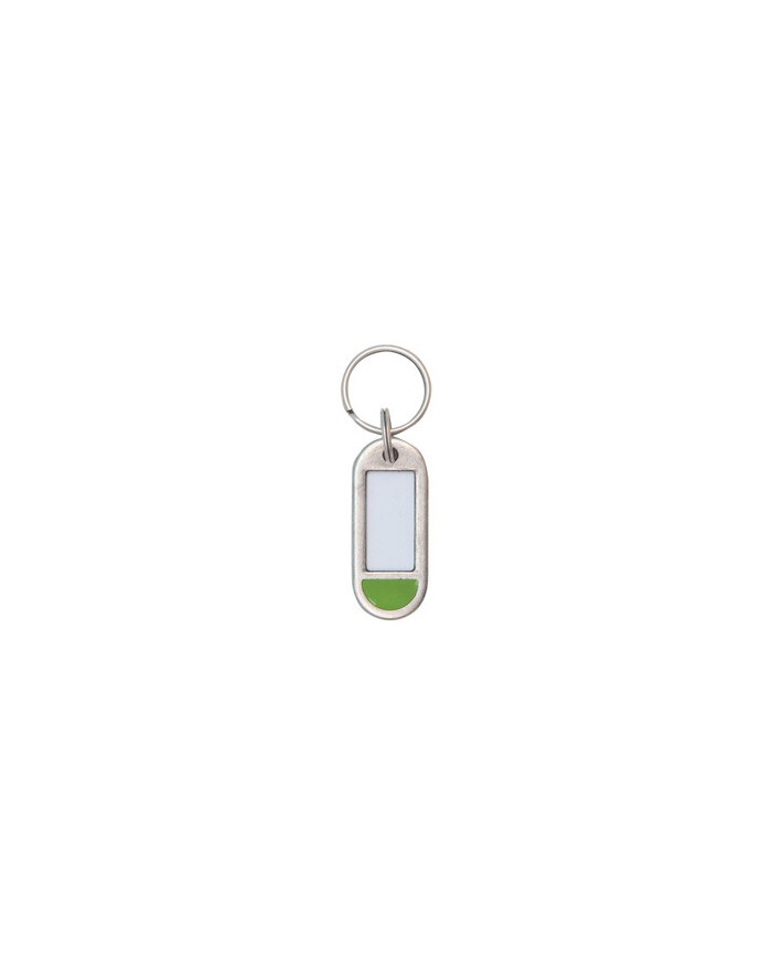 PORTAETICHETTE IN ZAMA SMALTATA CON ANELLO 55X24MM