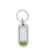PORTAETICHETTE IN ZAMA SMALTATA CON ANELLO 55X24MM