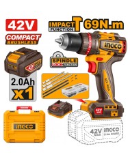 TRAPANO A PERCUSSIONE BRUSHLESS 42V C/BATTER