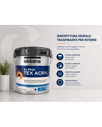 ALPHA TEX ACRYL BIANCO=BASE W05 LT.1