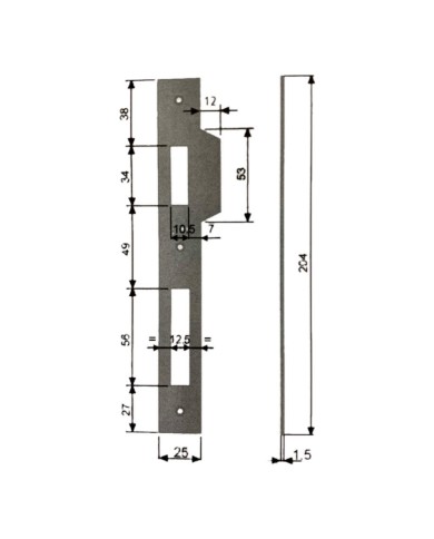 INCONTRO PATENT BORDO QUADRO MM.25 OTTONATO