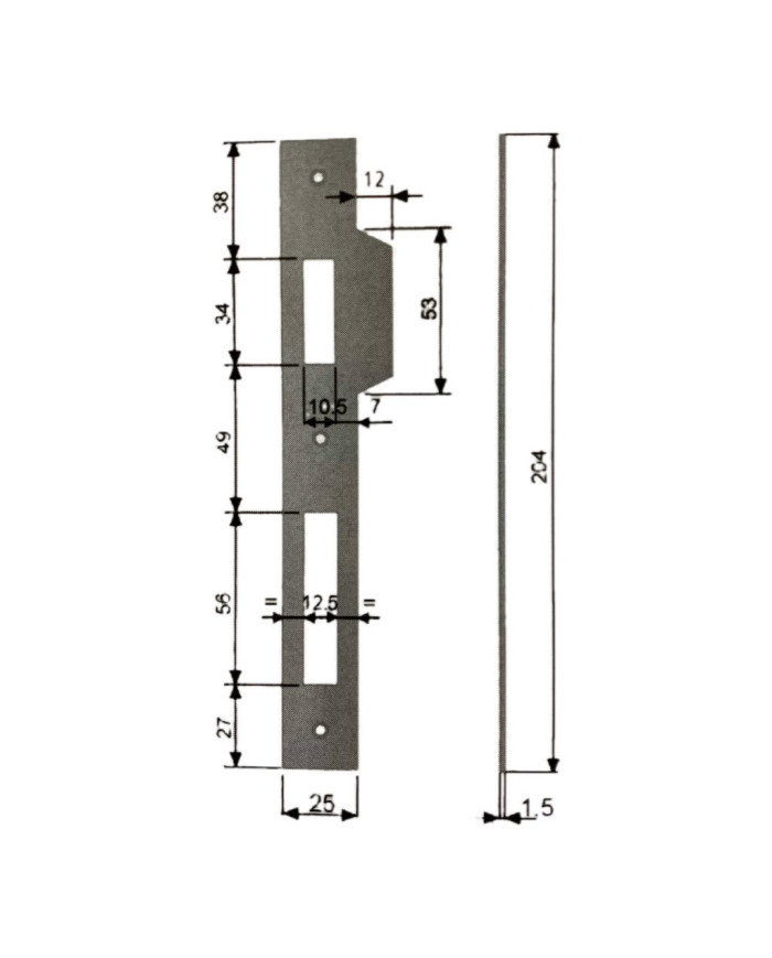 INCONTRO PATENT BORDO QUADRO MM.25 OTTONATO