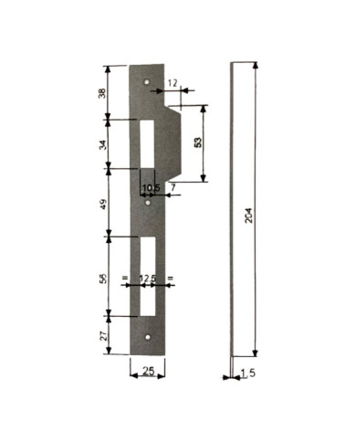 INCONTRO PATENT BORDO QUADRO MM.25 BRONZATO
