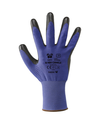 GUANTI BLU/PALMO NERO T.9 RICOPERTO NITRILE