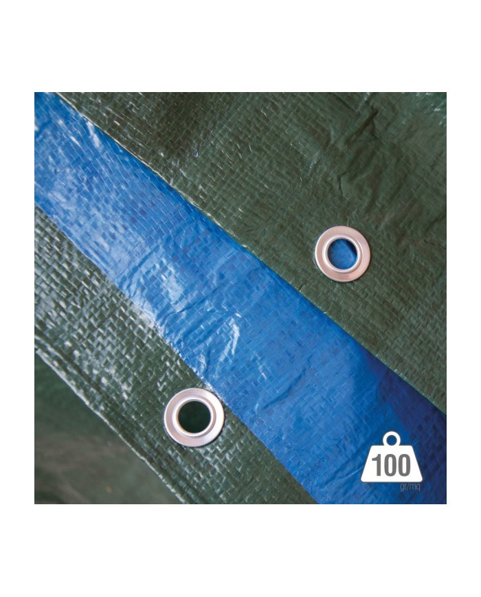 TELONE OCCHIELLATO IN POLIET.3X4 VERDE GR.110