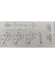 BRACCIO PISTONE A GAS 100N K10