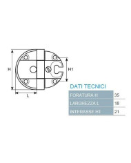 CERNIERE MOBILI C/GRANO NERA EBANO ART.231/6