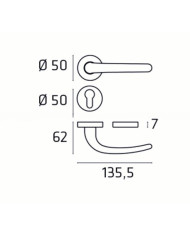 MANIGLIA GOCCIA C/ROSETTA YALE OCS