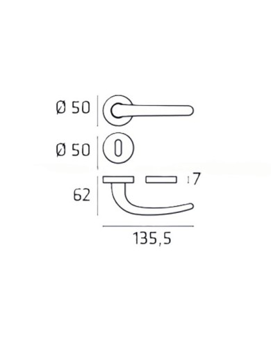 MANIGLIA GOCCIA C/ROSETTA PATENT OBG