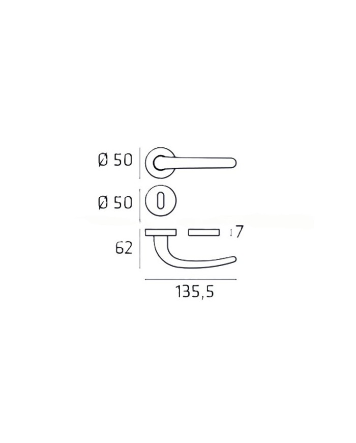 MANIGLIA GOCCIA C/ROSETTA PATENT OBG