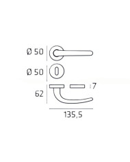 MANIGLIA GOCCIA C/ROSETTA PATENT OLV