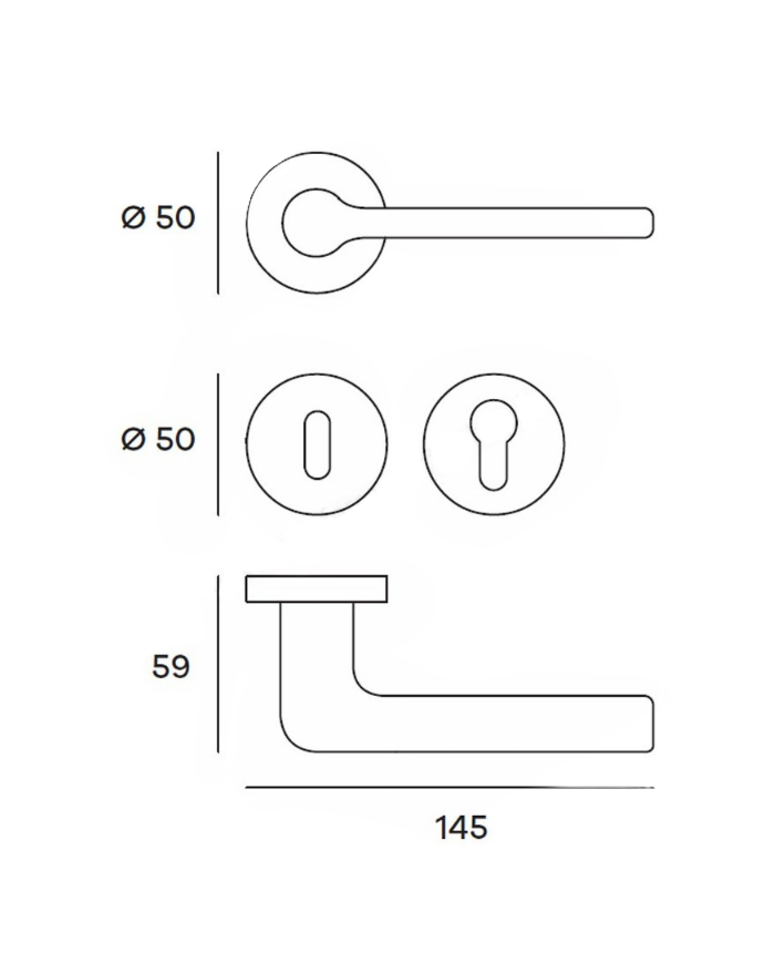 MANIGLIA LINEA C/ROS.PATENT CRO.SAT