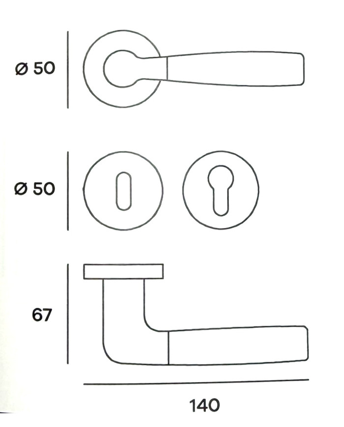 MANIGLIA JET C/ROS.PATENT CRO.SAT