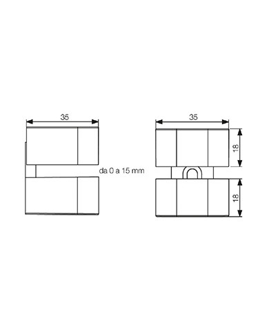 REGGIMENSOLA PER VETRO DA 0 A 15MM  S.35MM