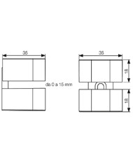 REGGIMENSOLA PER VETRO DA 0 A 15MM  S.35MM
