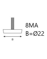 PIEDINI REGOLABILE C/GOMMINO M8X22