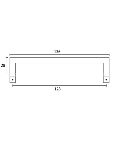 MANIGLIA CROMO SATINATO MM.128