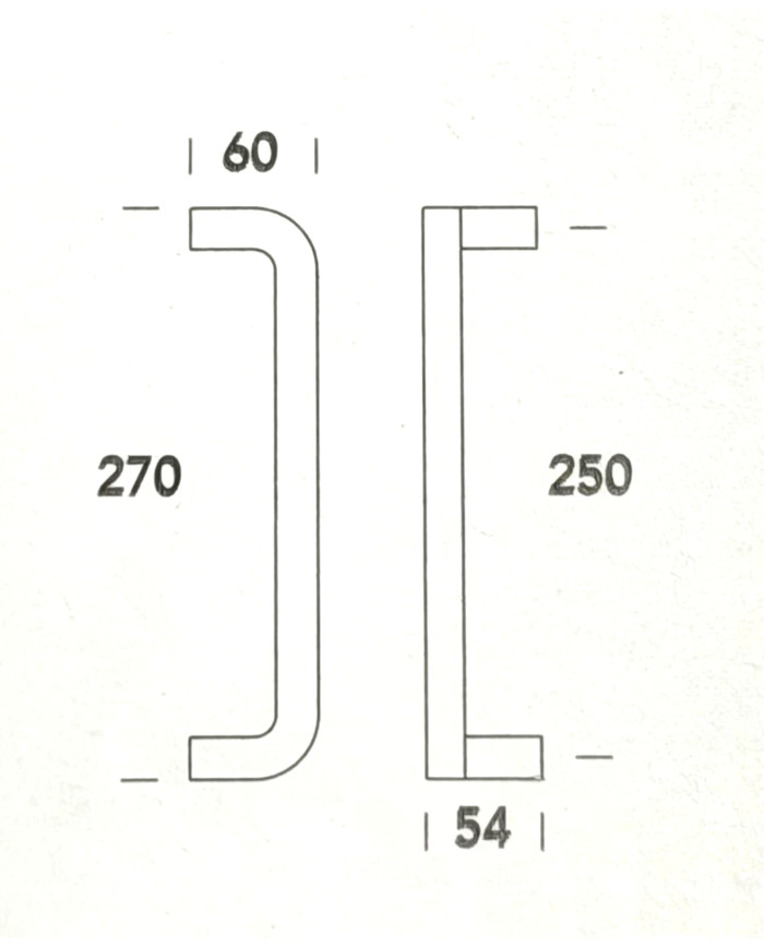 MANIGLIONE SPOSTATO QUARK25 CROMO SATINATO