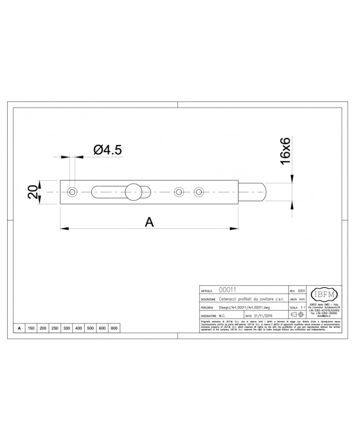 CATENACCIO FERRO VERNICIATO MARRONE CM.50