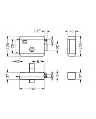 SERRATURA ELETTRICA C/FISSO E60 DX C/MAND