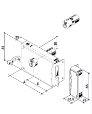 SERRATURA CILINDRO FISSO C/SCROCCO MM.60 DX