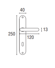 VIRGOLA 8X90 CROMO SAT CON PLACCA