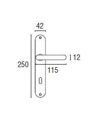 MIKI C/PLACCA YALE OTTONE GRAFFIATO
