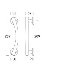 MANIGLIONE ALMA BRONZ.MM.185