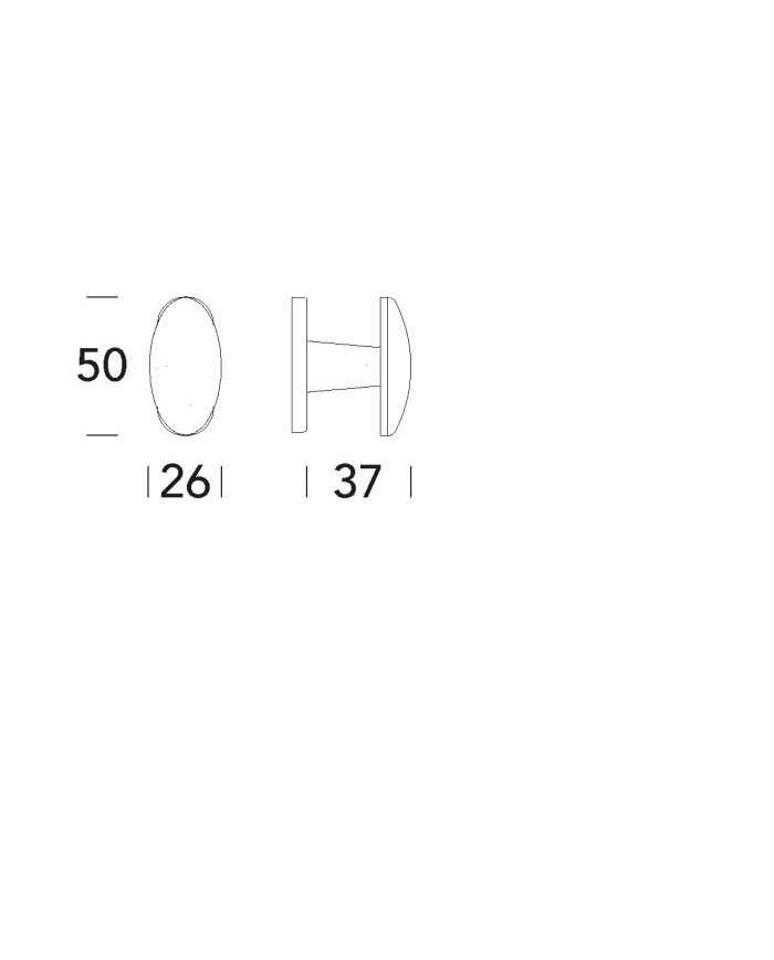 POMOLO OVALE BR.PIASTRA FISSA