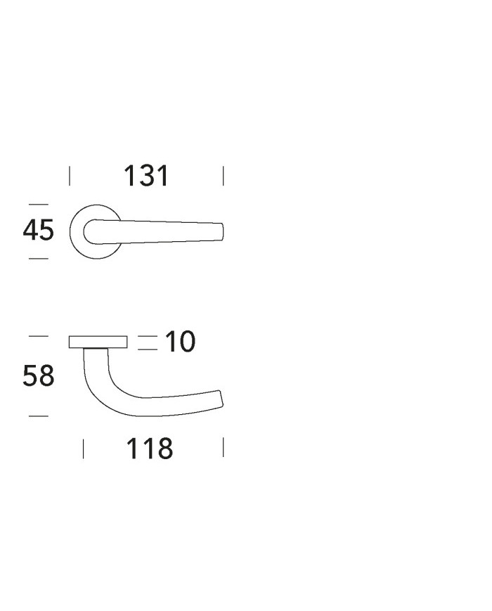 MANIGLIA SABINA C/ROSETTA PVD