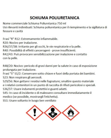 SCHIUMA POLIURETANICA MANUALE ML.750