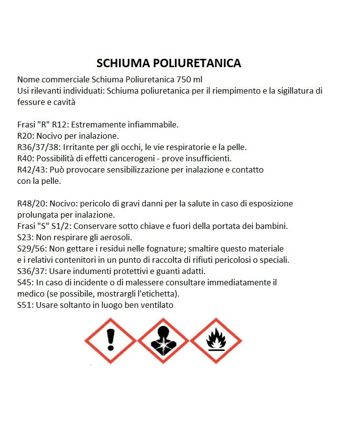 SCHIUMA POLIURETANICA MANUALE ML.750