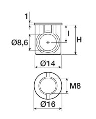 BARILOTTO CON BORDO  D.14 M8 ZINCATO