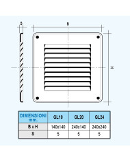 GRIGLIA SOVRAPPORRE CON RETE IN RAME 24X14