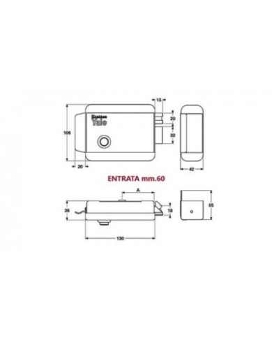 SERRATURA ELETTRICA CIL.STAC.E60 DX C/PUL