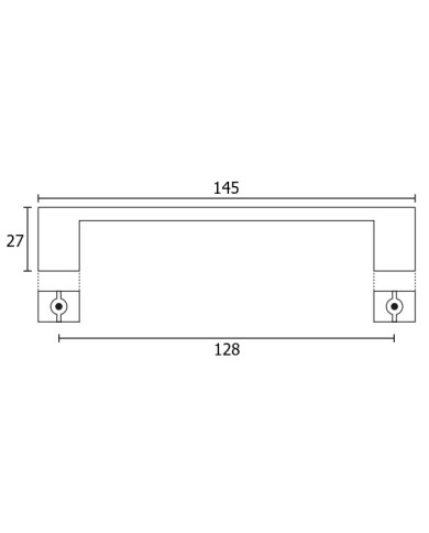 MANIGLIA CROMO SATINATO MM.128