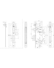SERRATURA INFILARE YALE MM.45 CROMO SATINATO